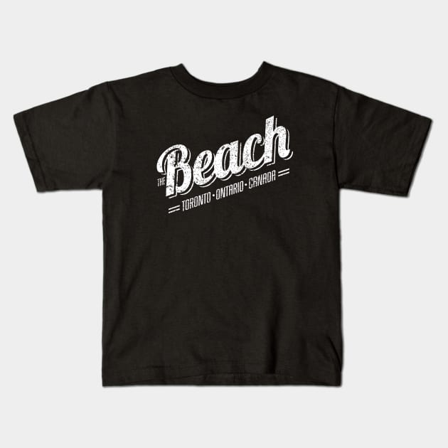 The Beach - Type Kids T-Shirt by DavidLoblaw